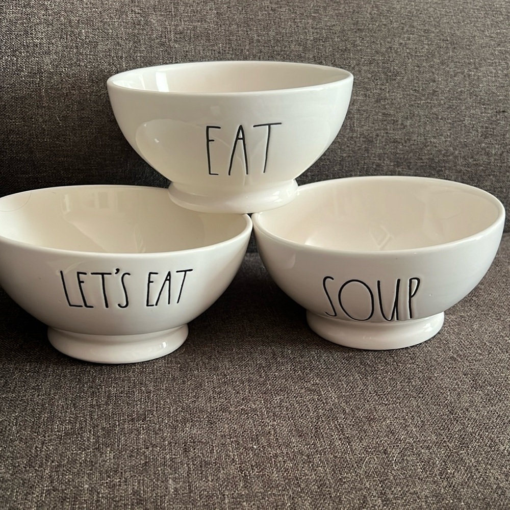 RAE DUNN SET OF 3 BOWLS